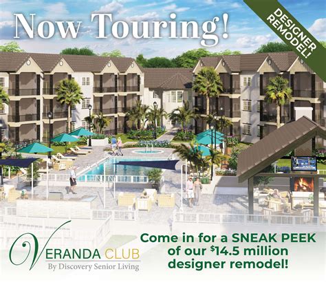 Veranda club - Latest Updates. Discovery Senior Living Initiates COVID-19 Testing for Communities Nationwide. February 26, 2021. Find out more information about our Press Releases at Veranda Club and discover why we are the perfect senior living community for you.
